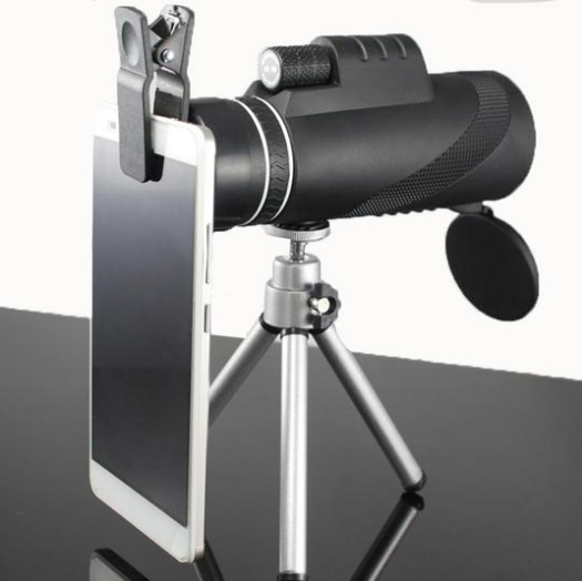HawkEye 40x60 HD Monocular Telescope — BAK4 Prism, Phone Adapter Included