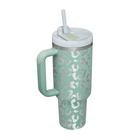40oz Insulated Tumbler with Handle and Straw