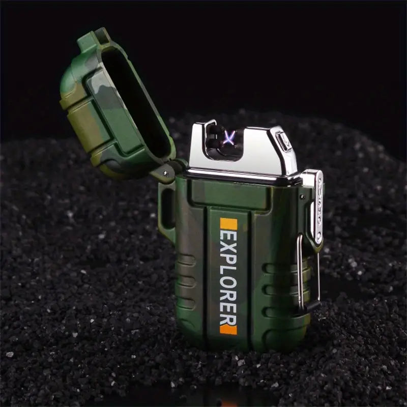 StormArc Rechargeable Dual-Arc Lighter — Windproof, Waterproof, USB (No Flame, No Butane)