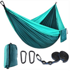 TrailNest Double Camping Hammock — 210T Ripstop Parachute Nylon (Straps + Carabiners Included)