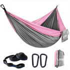 TrailNest Double Camping Hammock — 210T Ripstop Parachute Nylon (Straps + Carabiners Included)
