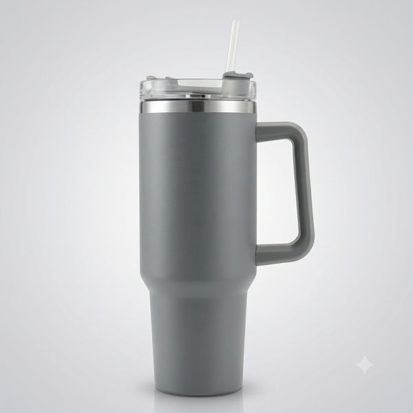 40oz Insulated Tumbler with Handle & Straw