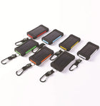 SunCache solar power bank with the included carabiner clip