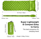 BaseCamp Ultralight Inflatable Sleeping Pad — Built-In Pillow, TPU (Packs to a Water Bottle)