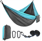 TrailNest Double Camping Hammock — 210T Ripstop Parachute Nylon (Straps + Carabiners Included)