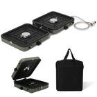 2-Burner Folding Camp Stove with Griddle — 5.5 lbs