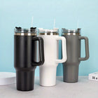 40oz Insulated Tumbler with Handle & Straw