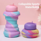 PackFlat Collapsible Silicone Water Bottle — 20oz, Leakproof, Clip-On (BPA-Free)