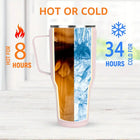 40oz Insulated Tumbler with Handle & Straw