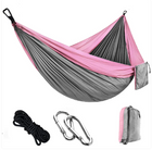 TrailNest Double Camping Hammock — 210T Ripstop Parachute Nylon (Straps + Carabiners Included)