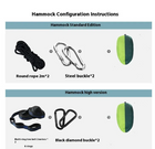 TrailNest Double Camping Hammock — 210T Ripstop Parachute Nylon (Straps + Carabiners Included)