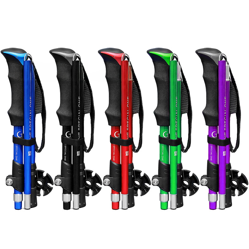 The Folding Poles (Fold up small enough to go inside your pack)