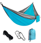 TrailNest Double Camping Hammock — 210T Ripstop Parachute Nylon (Straps + Carabiners Included)
