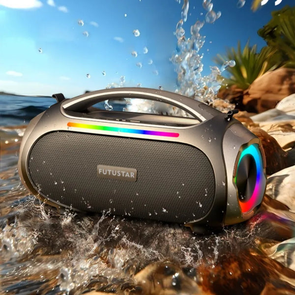 60W Waterproof Bluetooth Speaker with LED Lights