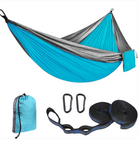 TrailNest Double Camping Hammock — 210T Ripstop Parachute Nylon (Straps + Carabiners Included)