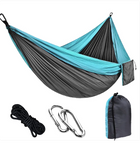 TrailNest Double Camping Hammock — 210T Ripstop Parachute Nylon (Straps + Carabiners Included)