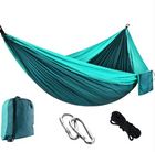 TrailNest Double Camping Hammock — 210T Ripstop Parachute Nylon (Straps + Carabiners Included)