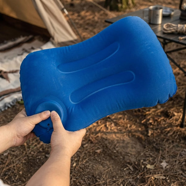 Ultralight Inflatable Camping Pillow — Compressible