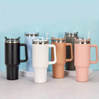 40oz Insulated Tumbler with Handle & Straw