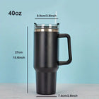 40oz Insulated Tumbler with Handle & Straw