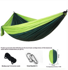 TrailNest Double Camping Hammock — 210T Ripstop Parachute Nylon (Straps + Carabiners Included)