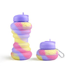 PackFlat Collapsible Silicone Water Bottle — 20oz, Leakproof, Clip-On (BPA-Free)