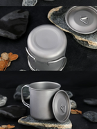 Titanium Folding Cup — 450ml, Boil-Safe, 5.3 oz