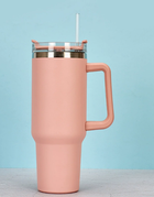 40oz Insulated Tumbler with Handle & Straw