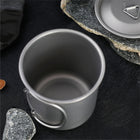 Titanium Folding Cup — 450ml, Boil-Safe, 5.3 oz