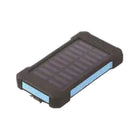 Solar power bank with blue side trim
