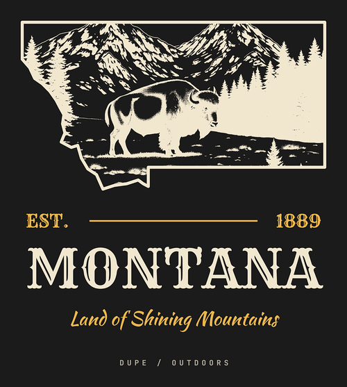 Montana print artwork